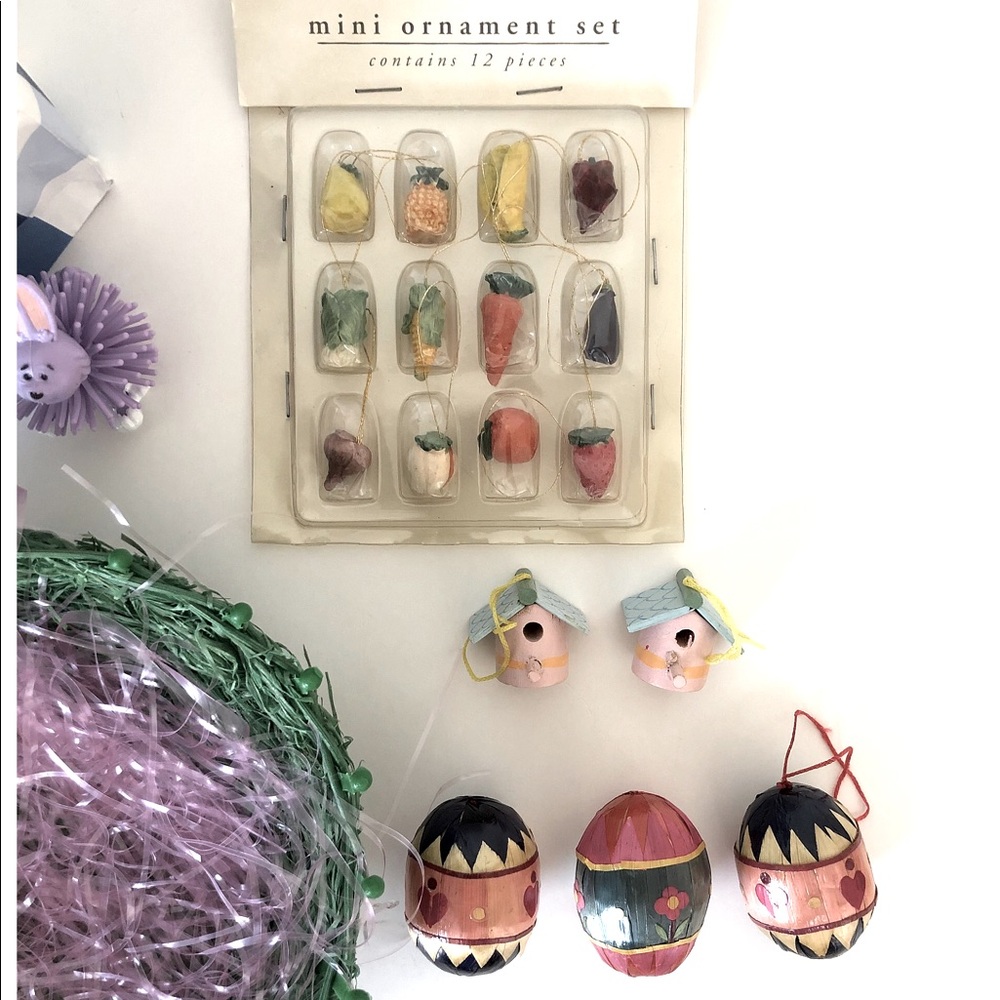 Easter decorations bundle - Easter tree ornaments, eggs, basket and more!